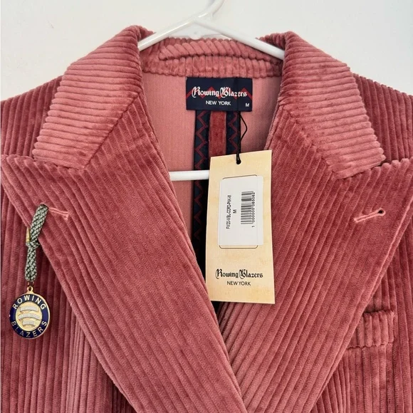 Rowing Blazers NWT Medium Corduroy Diana Blazer in Dusty Rose Pink - Picture 7 of 10